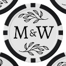 Recherche de feuille jetons poker Monogramme
