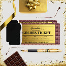 Recherche de golden ticket invitations Doré