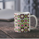Recherche de motif vert et blanc tasses Vintage