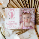 Recherche de pink floral 1ans anniversaire invitations Aquarelle
