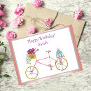 Recherche de faire du vélo vœux cartes Aquarelle