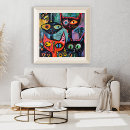 Recherche de whimsical cat art L'art du chat lunatique