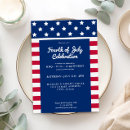 Recherche de 4 juillet invitations Étoiles et rayures