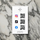 Recherche de médias sociaux cartes visite Logo
