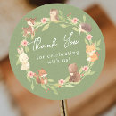 Recherche de forestier autocollants Baby shower boisé