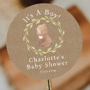 Recherche de forêt autocollants Baby shower boisé