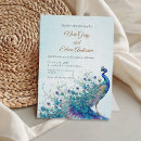 Recherche de beau paon invitations Aquarelle