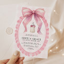 Recherche de bow baby shower fille invitations Élégant
