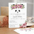 Recherche de panda baby shower invitations Noir et blanc