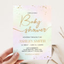 Zoek naar pastel rainbow baby shower invitations Boho