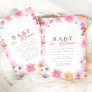 Recherche de floral coloré invitations Bébé en fleurs