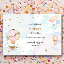 Recherche de montgolfière anniversaire invitations Aquarelle