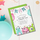 Recherche de monstre anniversaire invitations Garçons