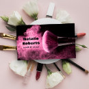 Recherche de brosse de maquillage cartes visite Rose doré