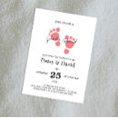 Zoek naar voeten baby uitnodigingen Roze en blauw