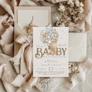 Recherche de beige blue baby shower invitations Ours en peluche