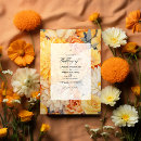 Recherche de orange jaune mariage invitations Floral
