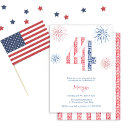 Recherche de feu invitations Rouge blanc et bleu