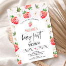 Recherche de de fraise anniversaire invitations Fraises et marguerites