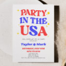 Recherche de 4 juillet invitations Rouge blanc et bleu