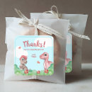 Recherche de dinosaure merci autocollants Rose