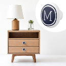 Recherche de bleu marine boutons et poignées de porte Monogramme