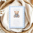 Recherche de denim baby shower invitations Moderne