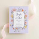 Recherche de fleurs violettes vintage invitations Bride