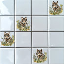 Recherche de loups carreaux Loup gris