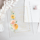 Recherche de orange et jaune invitations Floral