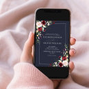 Recherche de bordeaux et bleu marine mariage invitations Pour elle