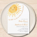Recherche de soleil baby shower invitations Bohème