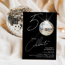 Recherche de partie disco invitations Minimaliste