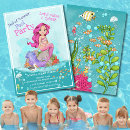 Recherche de sirène rose invitations Beach party