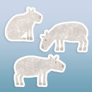 Recherche de animal capybara autocollants Aquarelle