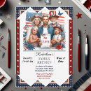 Recherche de famille de 4 invitations Étoiles et rayures