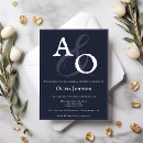 Zoek naar navy wedding uitnodigingen Initialen