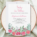Recherche de florale baby shower fille invitations Bébé en fleurs