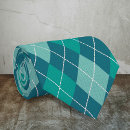 Zoek naar retro patroon stropdassen Groenblauw