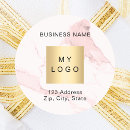 Recherche de logo rose autocollants Logo de l'entreprise
