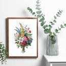 Zoek naar boeket rozen posters Waterverf