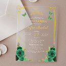 Recherche de emerald green quinceanera invitations Latina espagnole mexicaine