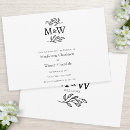 Recherche de initiales horizontales 11x16 invitations Typographie
