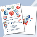 Recherche de vaisseau spatial invitations Aquarelle