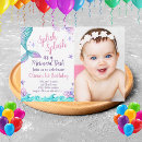 Recherche de sirène mignonne invitations Magique