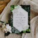 Recherche de une une plage mariage invitations Verdure tropicale
