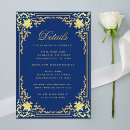 Recherche de royales de noce invitations Bleu royal