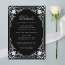 Recherche de cadre baroque invitations Noir et blanc