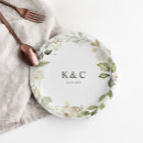 Recherche de fleurs blanches assiettes en papier Verdure