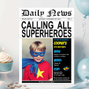 Recherche de héros invitations Superhero
